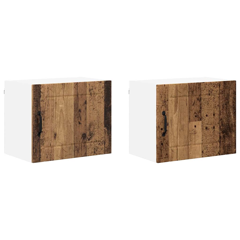 Küchenhängeschrank 2 pcs Altholz 50 x 31 x 40 cm Holzwerkstoff